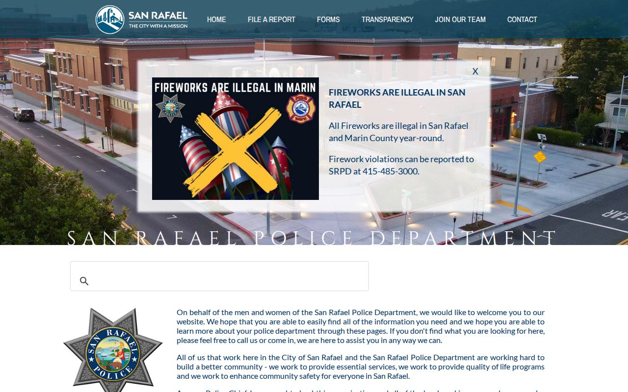 San Rafael police criminal records page